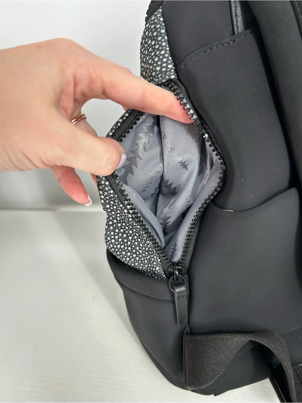THACKER New York Black Unique Neoprene Book Backpack - New With Tags